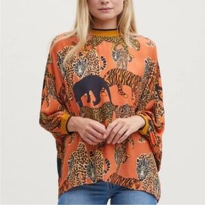 Anthropologie NWT Conditions Apply Tiger Blouse